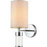 Бра LUMION ARNIKA 6585/1W MODERNI LN24 E14 1*40W 220V хром/бежевый, металл/текстиль, стекло