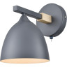 Бра LUMION COLANGE 8096/1W MODERNI LN25 267 Е27 1*60W 220V серый/серый металл, дерево/металл