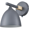 Бра LUMION COLANGE 8096/1W MODERNI LN25 267 Е27 1*60W 220V серый/серый металл, дерево/металл