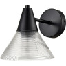 Бра LUMION CORNE 6595/1W MODERNI LN24 E27 1*60W 220V черный/прозрачный, металл/стекло
