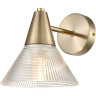 Бра LUMION CORNE 6596/1W MODERNI LN24 E27 1*60W 220V латунь титаниум/прозрачный, металл/стекло