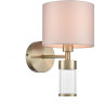 Бра LUMION DAMONA 8109/1W MODERNI LN25 E14 40W 220V латунь титаниум/бежевый, металл/текстиль/стекло