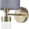 Бра LUMION DAMONA 8108/1W MODERNI LN25 E14 40W 220V латунь титаниум/серый, металл/текстиль/стекло