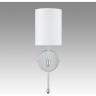 Бра LUMION LATTI 6589/1W CLASSI LN24 E14 1*40W 220V хром/белый, металл/текстиль