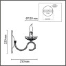 Бра LUMION LINN CLASSI LN25 8190/1W E14 1*40W 220V античная бронза, металл/хрусталь