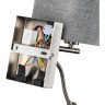 Бра LUMION NIKKI 8251/2W MODERNI LN25 000 Е14 40W + LED 3W 4000K 220V никель/серый, металл/текстиль