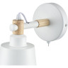 Бра LUMION ROSALINA 8097/1W MODERNI LN25 269 Е27 1*60W 220V белый/белый металл, дерево/металл