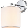 Бра LUMION SUNTORI 6591/1W CLASSI LN24 E14 1*40W 220V хром/белый, металл/текстиль