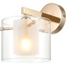 Бра LUMION VERDI 6587/1W MODERNI LN24 E14 1*40W 220V золото/прозрачный, металл/стекло