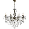Люстра LUMION LINN CLASSI LN25 8190/8 E14 8*40W 220V античная бронза, металл/хрусталь