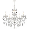 Люстра LUMION SNOW CLASSI LN25 8189/5 E14 5*40W 220V белый, металл/хрусталь