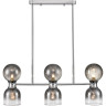 Люстра на штанге LUMION TAUNA 8114/6 MODERNI LN25 G9 3*30W + E14 3*40W 220V хром/дымчатый, металл/стекло