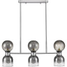 Люстра на штанге LUMION TAUNA 8114/6 MODERNI LN25 G9 3*30W + E14 3*40W 220V хром/дымчатый, металл/стекло
