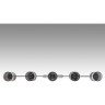 Люстра на штанге LUMION TAUNA 8114/10 MODERNI LN25 G9 5*30W + E14 5*40W 220V хром/дымчатый, металл/стекло