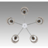 Люстра подвесная LUMION ARNIKA 6585/5 MODERNI LN24 E14 5*40W 220V хром/бежевый, металл/текстиль, стекло