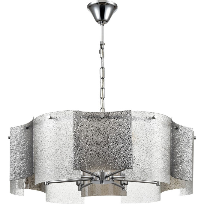 Люстра подвесная LUMION DANDY 6594/8 MODERNI LN24 E14 8*40W 220V хром/тонированное стекло, металл/стекло
