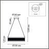 Люстра подвесная LUMION FELISITI 8103/38L LEDIO LN25 212 LED 38W 3000-6000К 220V черный/черный металл/металл