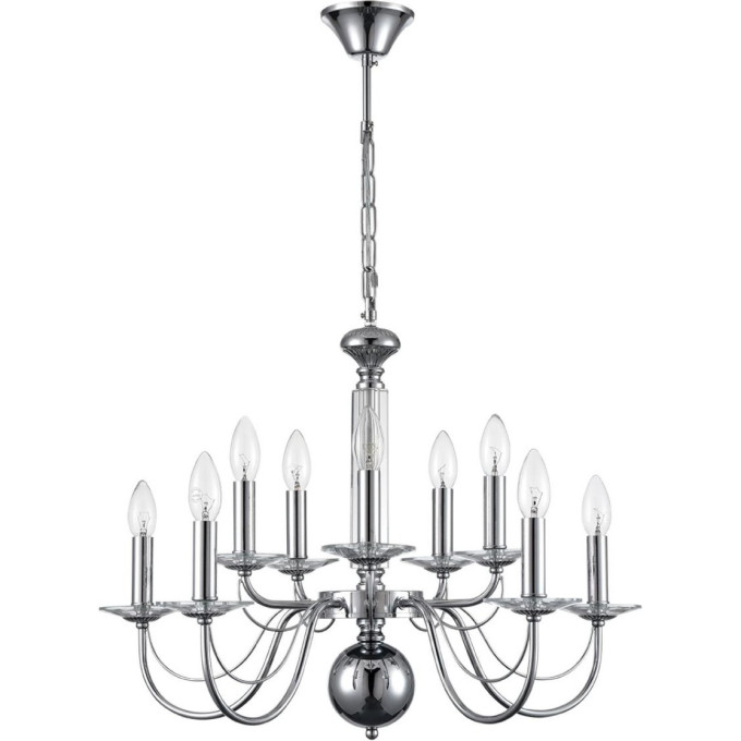 Люстра подвесная LUMION INCANTO 8034/10 CLASSI LN25 Е14 10*40W 220V хром, металл/стекло