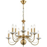 Люстра подвесная LUMION INCANTO 8033/10 CLASSI LN25 Е14 10*40W 220V медь, металл/стекло