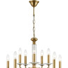 Люстра подвесная LUMION INCANTO 8033/10 CLASSI LN25 Е14 10*40W 220V медь, металл/стекло