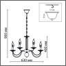 Люстра подвесная LUMION INCANTO 8033/10 CLASSI LN25 Е14 10*40W 220V медь, металл/стекло