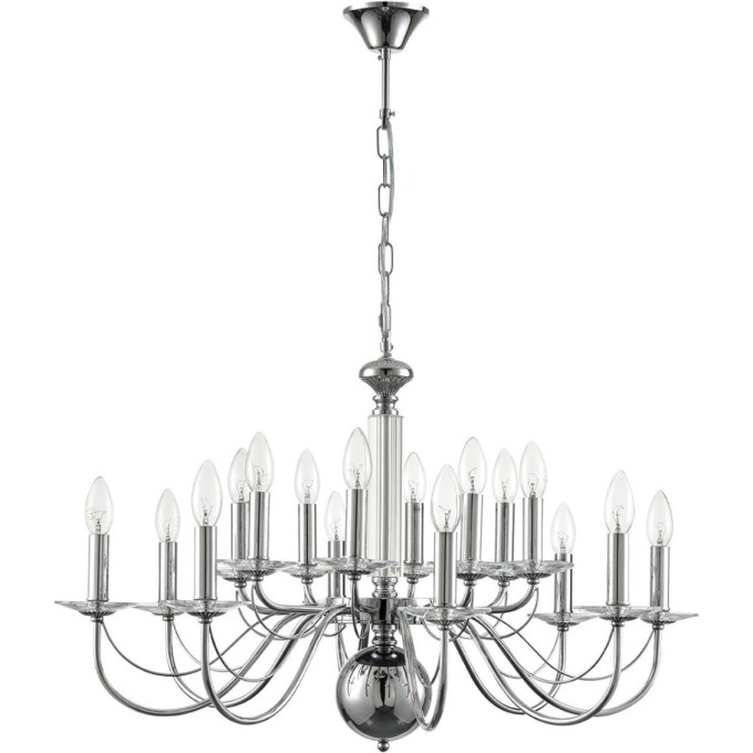 Люстра подвесная LUMION INCANTO 8034/16 CLASSI LN25 Е14 16*40W 220V хром, металл/стекло
