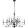 Люстра подвесная LUMION INCANTO 8034/16 CLASSI LN25 Е14 16*40W 220V хром, металл/стекло
