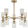 Люстра подвесная LUMION KASSIA 6586/10 MODERNI LN24 E14 10*40W 220V золото/прозрачный, металл/стекло