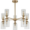 Люстра подвесная LUMION KASSIA 6586/10 MODERNI LN24 E14 10*40W 220V золото/прозрачный, металл/стекло