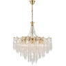 Люстра подвесная LUMION KRISTINA 8243/8 CLASSI LN25 E14 8*40W 220V латунь металл/хрусталь