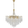 Люстра подвесная LUMION KRISTINA 8243/8 CLASSI LN25 E14 8*40W 220V латунь металл/хрусталь