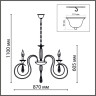 Люстра подвесная LUMION LAOKA 8032/8 CLASSI LN25 Е14 8*40W 220V хром, металл/хрусталь