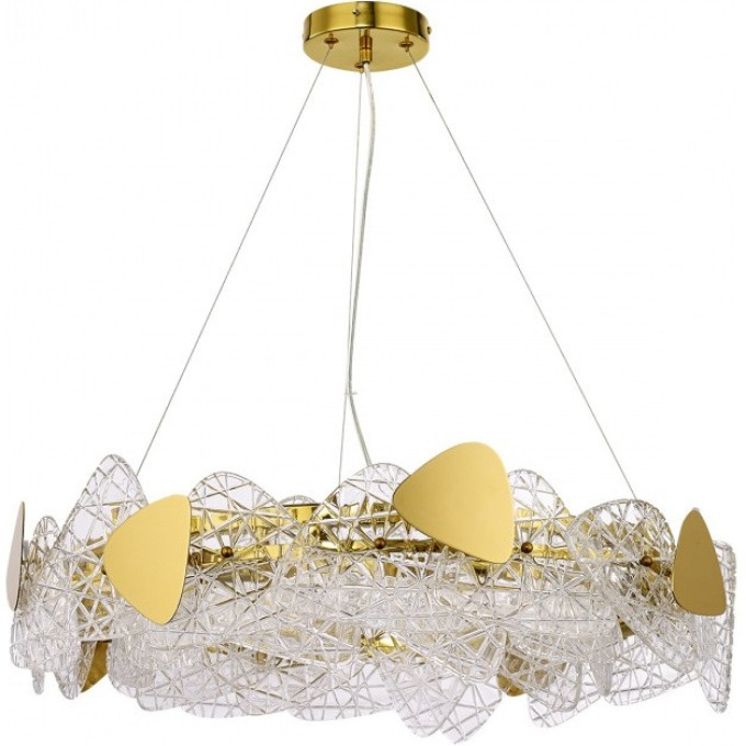 Люстра подвесная LUMION QUEENY 6582/8 NEOCLASSI LN24 E14 8*40W 220V золотой/прозрачный, золотой металл/стекло, металл