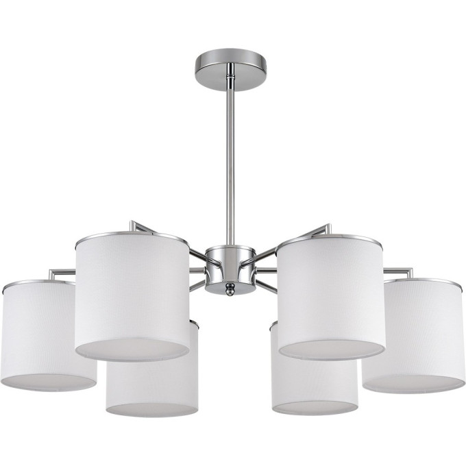 Люстра подвесная LUMION SUNTORI 6591/6 CLASSI LN24 E14 6*40W 220V хром/белый, металл/текстиль