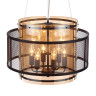 Люстра подвесная LUMION ZARINA 8007/6 MODERNI LN24 Е14 6*40W 220V черный/черный, золотой металл/металл, стекло