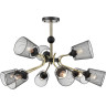 Люстра потолочная LUMION ABRIS 8191/9C COUNTY LN25 253 Е27 9*60W 220V черный/античная бронза/черный металл