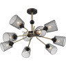Люстра потолочная LUMION ABRIS 8191/9C COUNTY LN25 253 Е27 9*60W 220V черный/античная бронза/черный металл