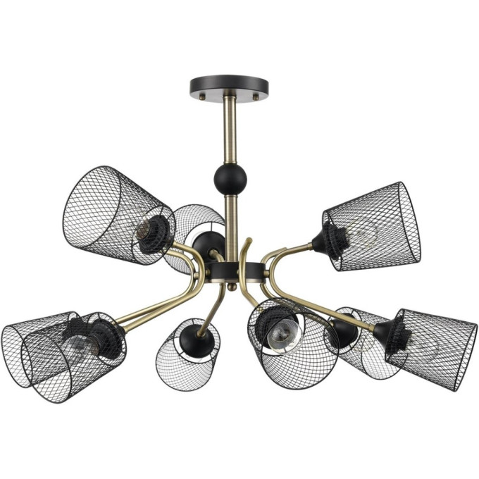 Люстра потолочная LUMION ABRIS 8191/9C COUNTY LN25 253 Е27 9*60W 220V черный/античная бронза/черный металл