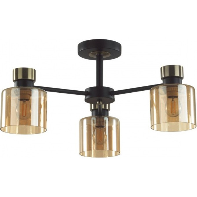 Люстра потолочная LUMION ARLIN COMFI LN23 5643/3C E27 3*60W 220V чёрный, бронза