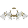 Люстра потолочная LUMION AURICA 8046/8C CLASSI LN24 Е14 8*40W 220V латунь/прозрачное стекло