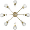 Люстра потолочная LUMION AURICA 8046/8C CLASSI LN24 Е14 8*40W 220V латунь/прозрачное стекло