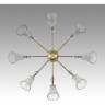 Люстра потолочная LUMION AURICA 8046/8C CLASSI LN24 Е14 8*40W 220V латунь/прозрачное стекло
