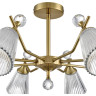 Люстра потолочная LUMION AURICA 8046/8C CLASSI LN24 Е14 8*40W 220V латунь/прозрачное стекло