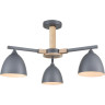 Люстра потолочная LUMION COLANGE 8096/3C MODERNI LN25 267 Е27 3*60W 220V серый/серый металл, дерево/металл