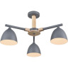 Люстра потолочная LUMION COLANGE 8096/3C MODERNI LN25 267 Е27 3*60W 220V серый/серый металл, дерево/металл