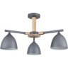 Люстра потолочная LUMION COLANGE 8096/3C MODERNI LN25 267 Е27 3*60W 220V серый/серый металл, дерево/металл