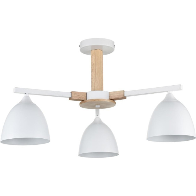 Люстра потолочная LUMION COLANGE 8095/3C MODERNI LN25 268 Е27 3*60W 220V белый/белый металл, дерево/металл
