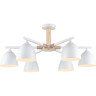Люстра потолочная LUMION COLANGE 8095/6C MODERNI LN25 268 Е27 6*60W 220V белый/белый металл, дерево/металл
