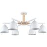 Люстра потолочная LUMION COLANGE 8095/6C MODERNI LN25 268 Е27 6*60W 220V белый/белый металл, дерево/металл