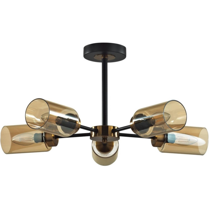 Люстра потолочная LUMION DALLIN COMFI 5640/5C LN23 233 E14 4*40W 220V чёрный бронза